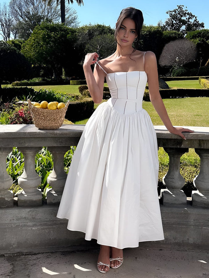 Caroline | Women Wedding Guest Corset Midi Dress - Elle Zürich