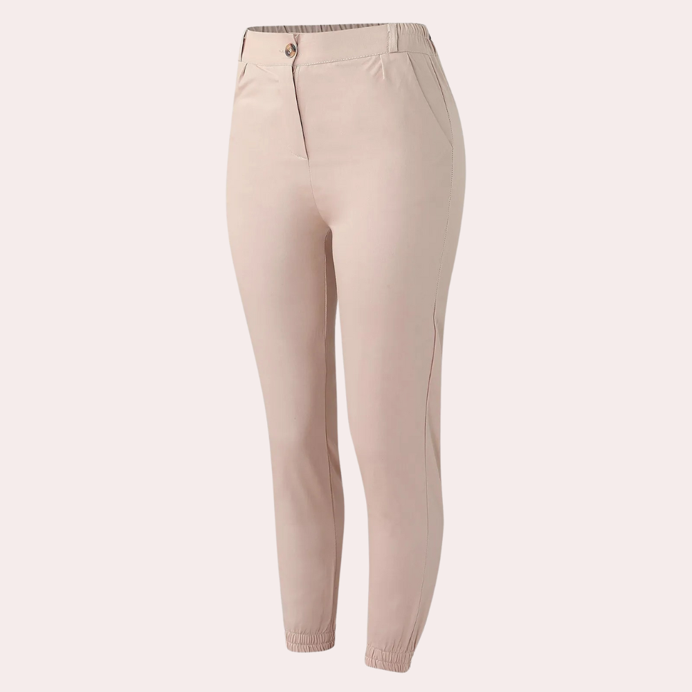 Carolin | Women’s Slim Fit Elastic Ankle Trousers - Elle Zürich
