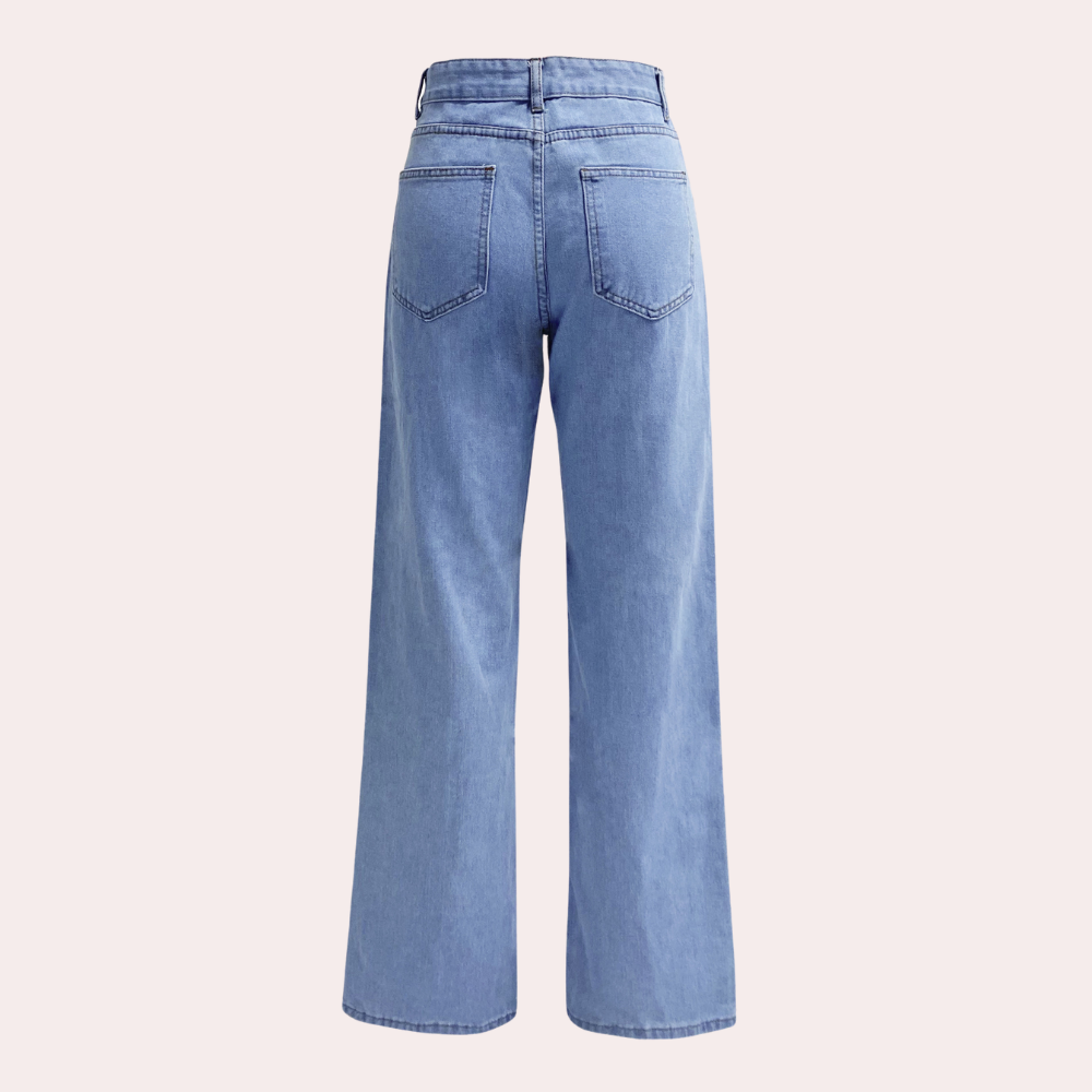 Lara | Damen Hochtaillierte Jeans mit weitem Bein - Elle Zürich
