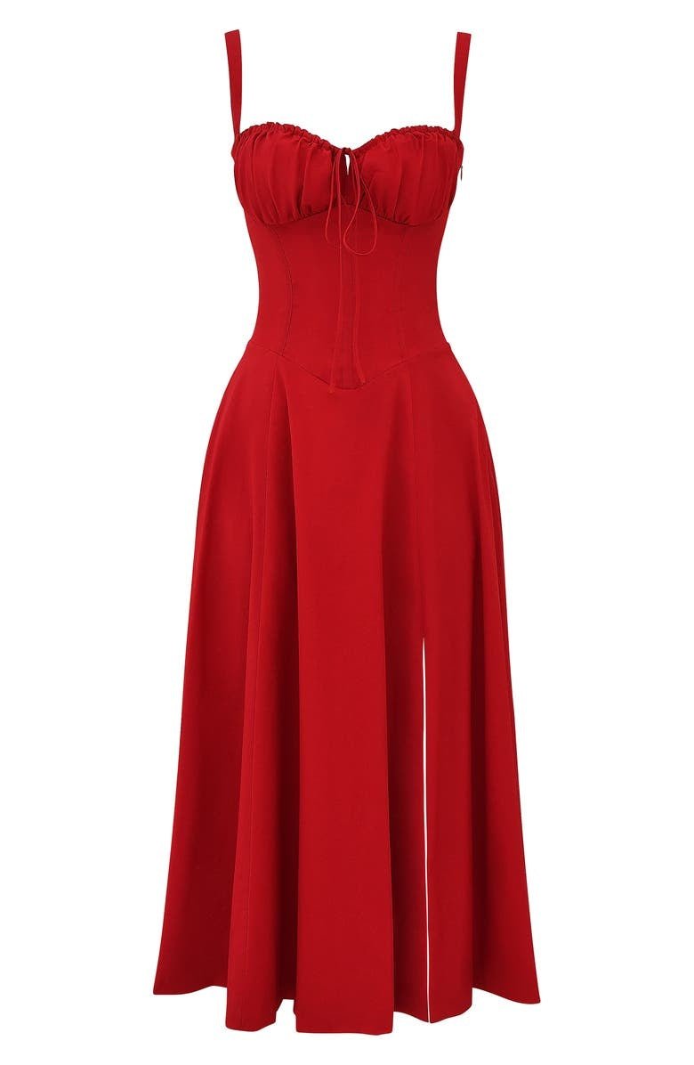 Ursula | Damen Korsett-Midikleid mit fließendem Rock - Elle Zürich