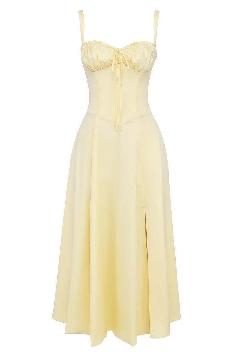 Ursula | Damen Korsett-Midikleid mit fließendem Rock - Elle Zürich