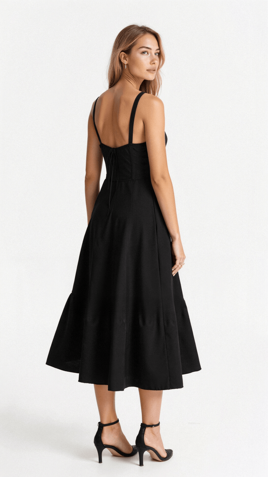 Ursula | Damen Korsett-Midikleid mit fließendem Rock - Elle Zürich