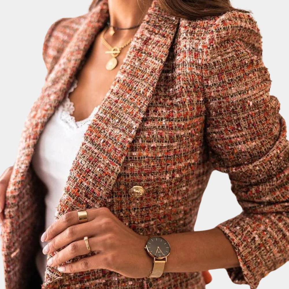 Carmen | Stylischer zweireihiger Tweed-Blazer - Elle Zürich