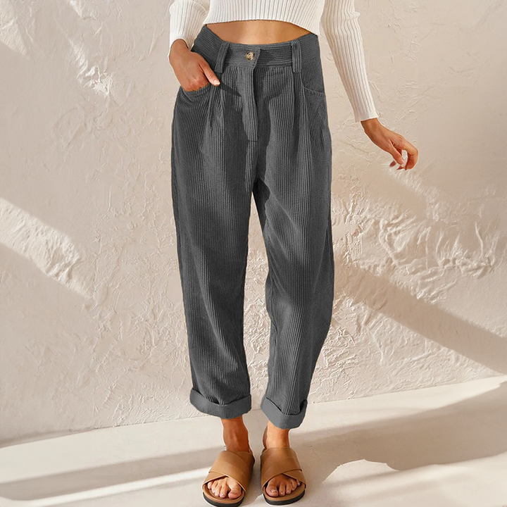 Stefanie | Damen High Waist Wide Leg Hose - Elle Zürich