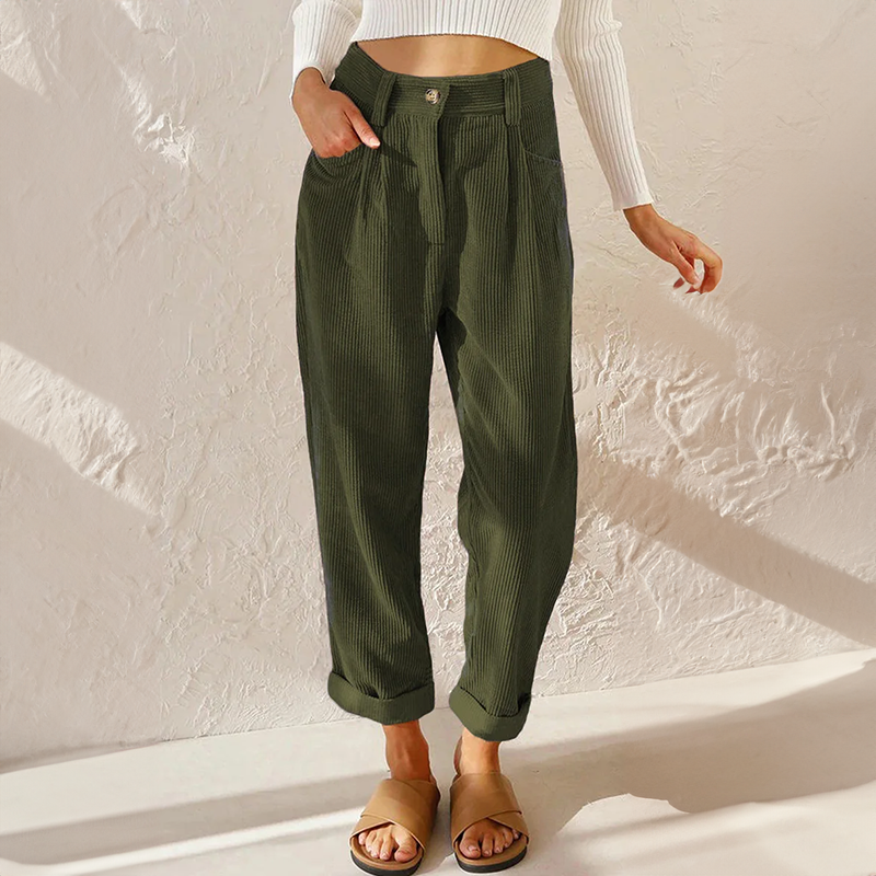 Stefanie | Damen High Waist Wide Leg Hose - Elle Zürich