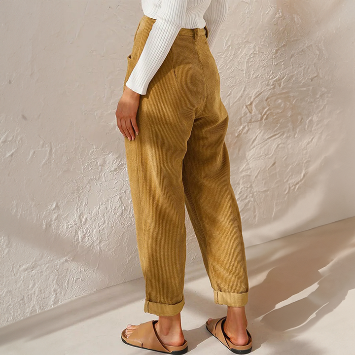 Stefanie | Damen High Waist Wide Leg Hose - Elle Zürich