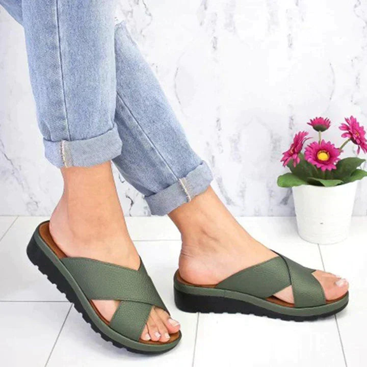 Helga | Damen Sommer Orthopädische Stil Sandalen - Elle Zürich