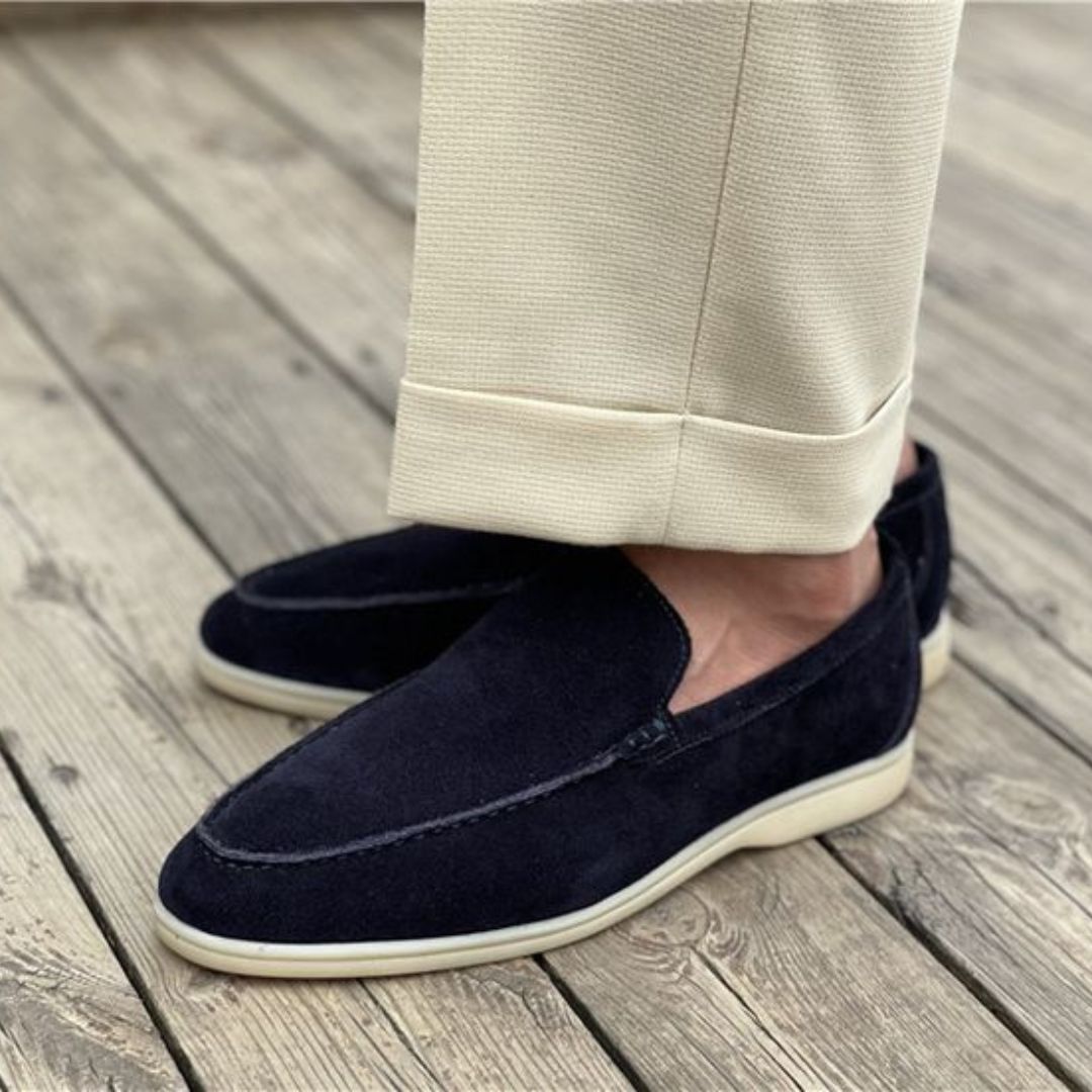 Jan | Herren Frühling Wildleder Slip-On Loafers - Elle Zürich