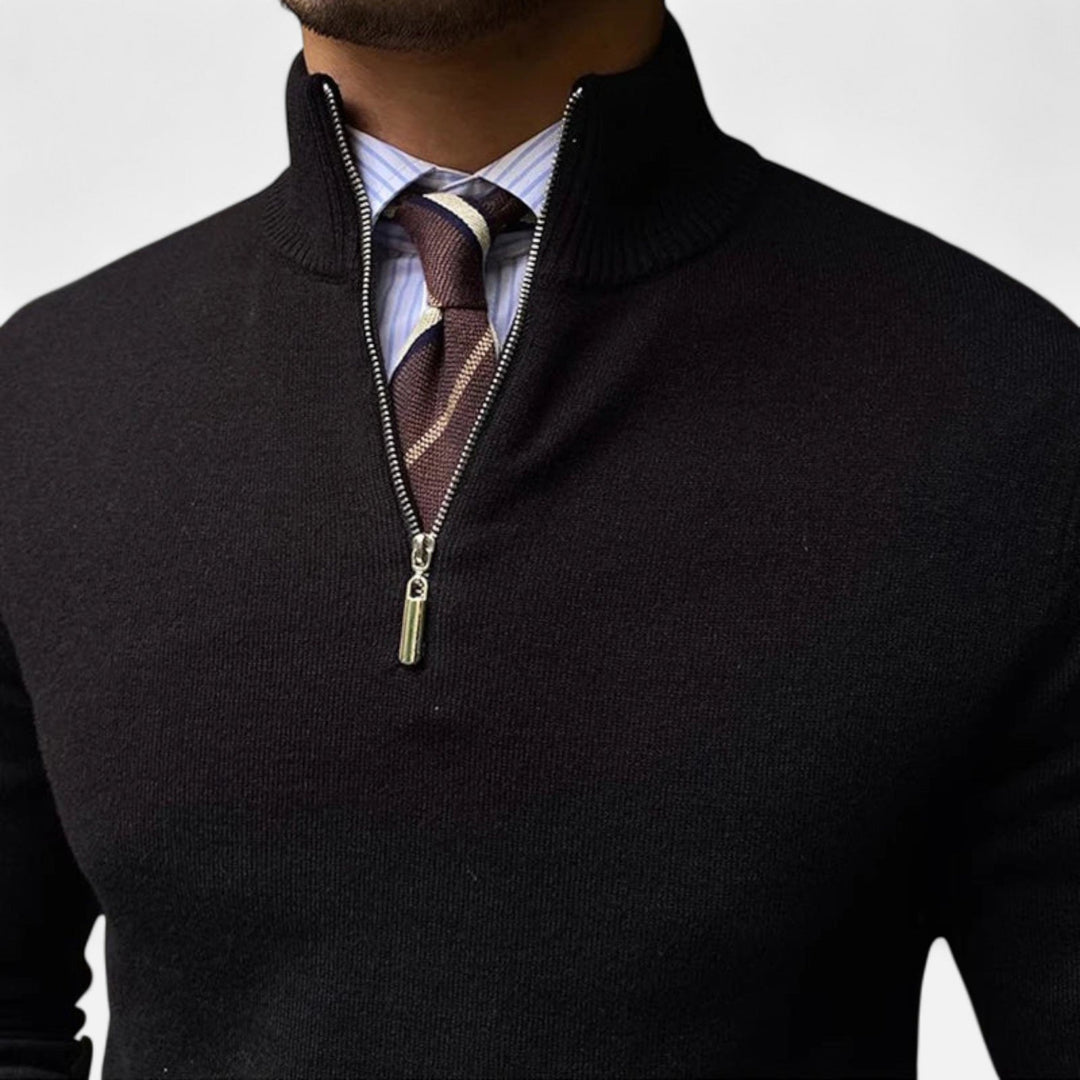 Niklas | Herren Frühlings Halbzip Pullover - Elle Zürich