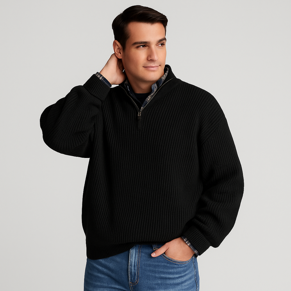 Martin | Herren Frühlings Halbzip Pullover - Elle Zürich