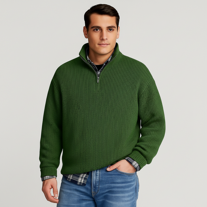 Martin | Herren Frühlings Halbzip Pullover - Elle Zürich