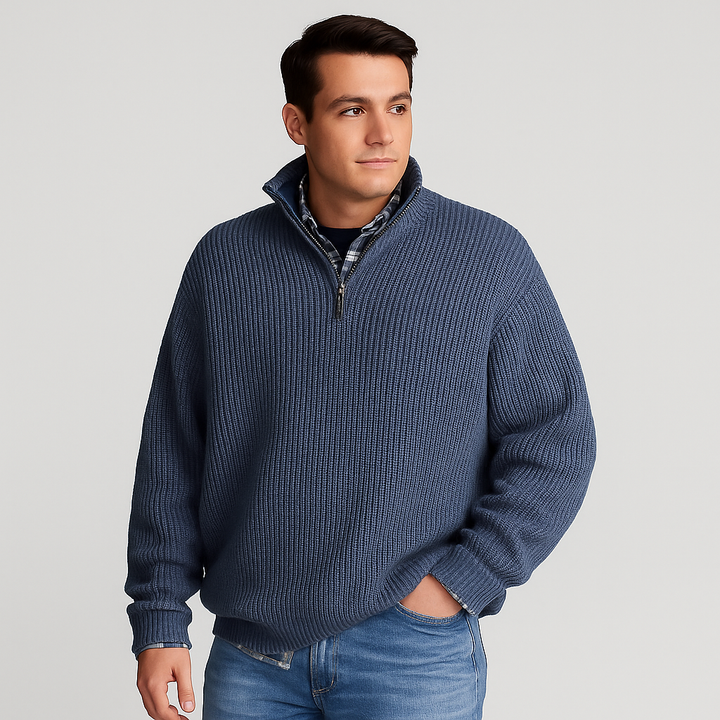 Martin | Herren Frühlings Halbzip Pullover - Elle Zürich