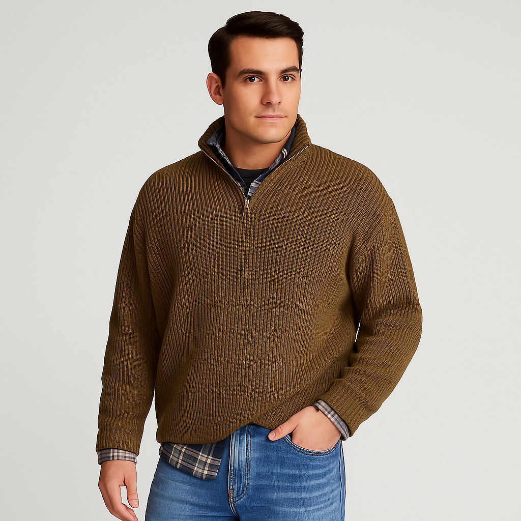 Martin | Herren Frühlings Halbzip Pullover - Elle Zürich