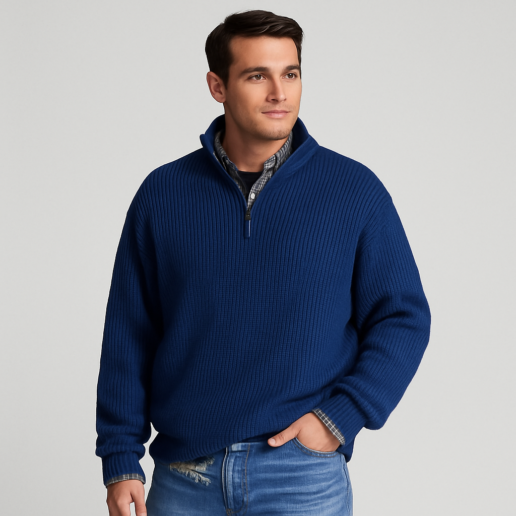 Martin | Herren Frühlings Halbzip Pullover - Elle Zürich