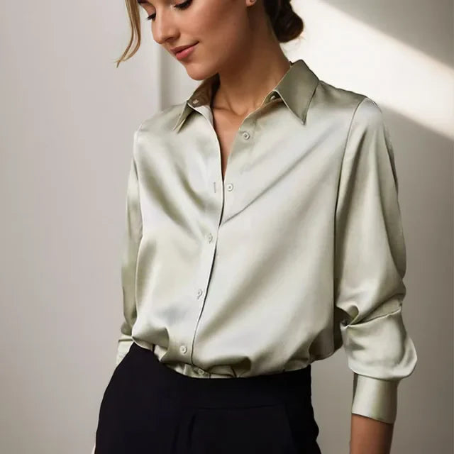 Sabine | Damen Klassische Elegante Button-Down Bluse - Elle Zürich