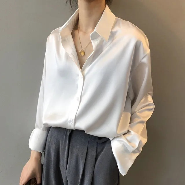 Sabine | Damen Klassische Elegante Button-Down Bluse - Elle Zürich