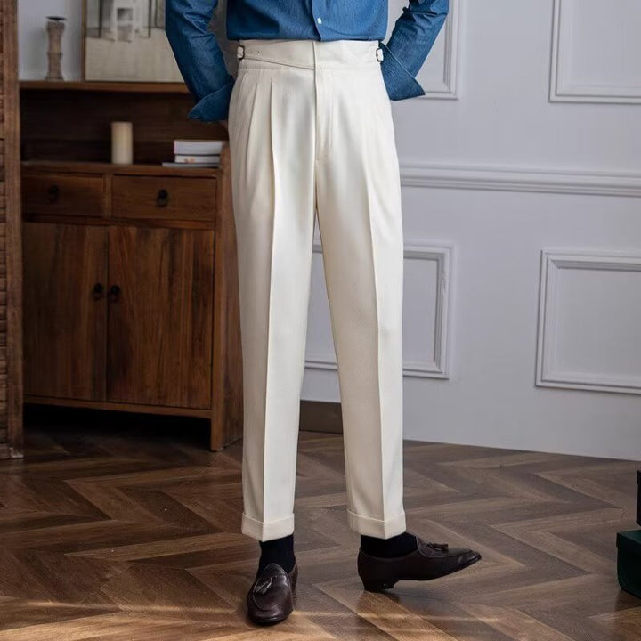Emil | Herren Frühling Plissierte Relaxed Tailored Hose - Elle Zürich