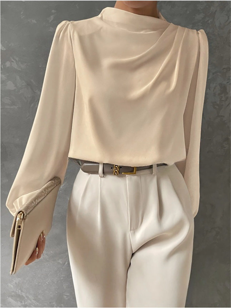 Sandra | Damen Elegante Lässige Langarmbluse - Elle Zürich