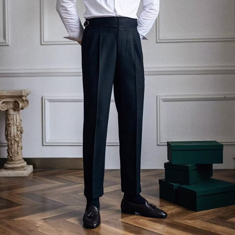 Emil | Herren Frühling Plissierte Relaxed Tailored Hose - Elle Zürich