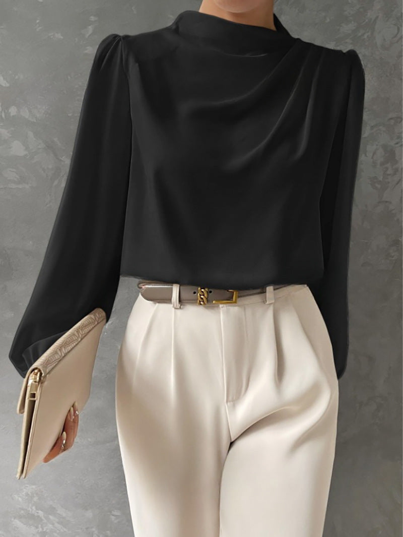 Sandra | Damen Elegante Lässige Langarmbluse - Elle Zürich