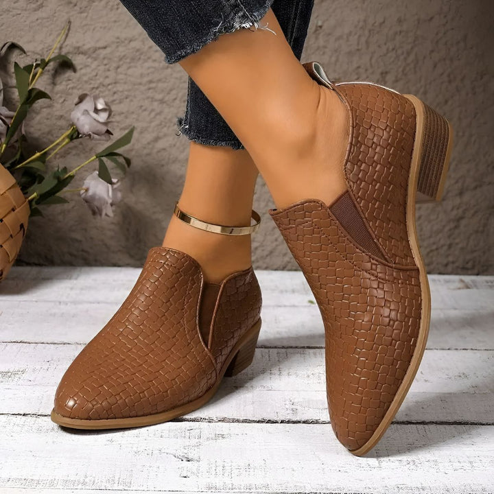 Alexia | Damen Bequeme Slip-On Schuhe mit Absatz - Elle Zürich