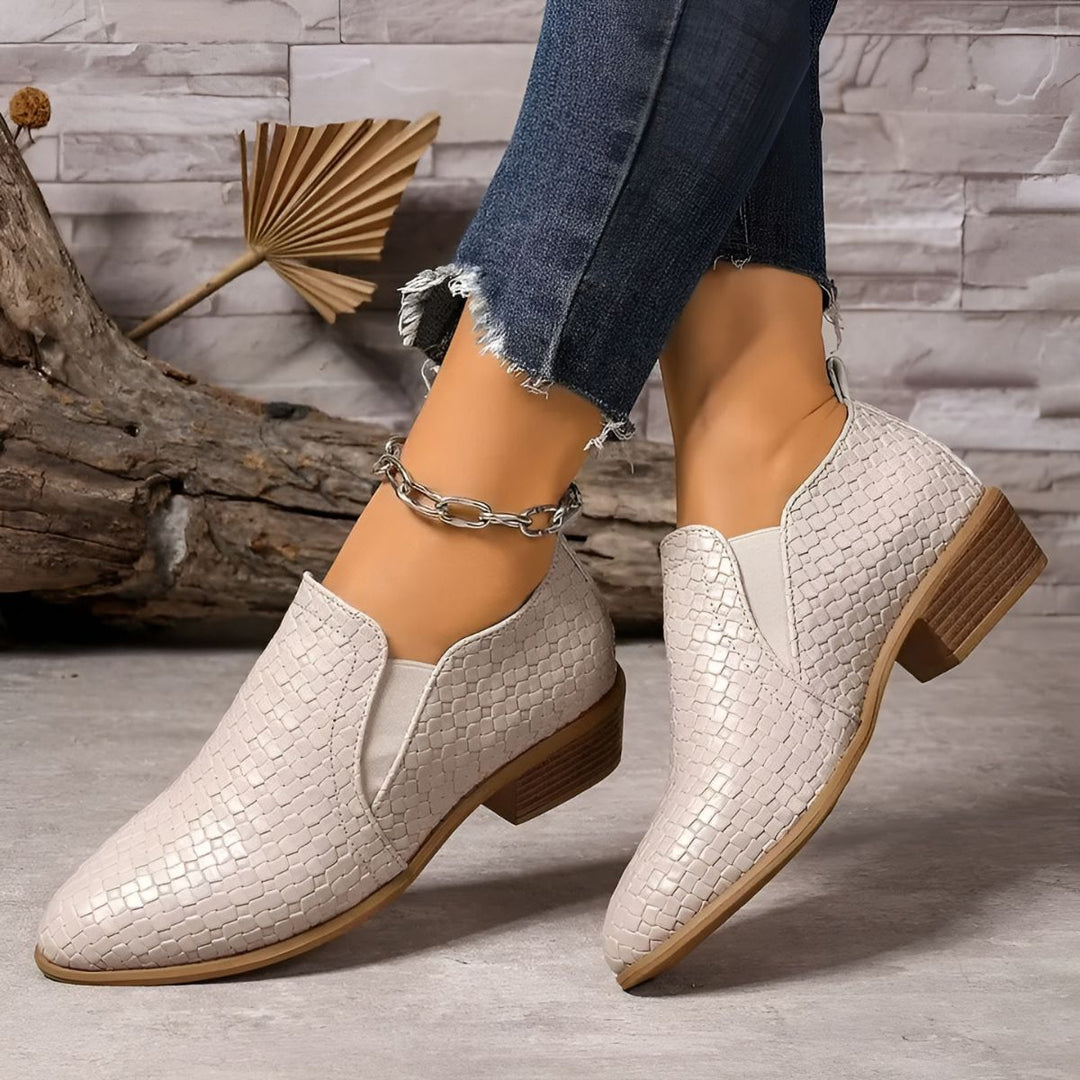 Alexia | Damen Bequeme Slip-On Schuhe mit Absatz - Elle Zürich