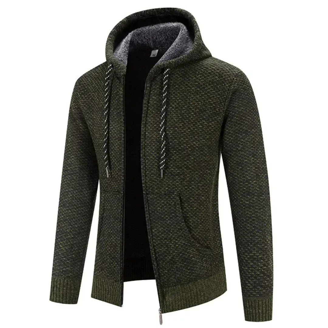 Lucas | Herren Winter Strick Zip-Hoodie Jacke - Elle Zürich