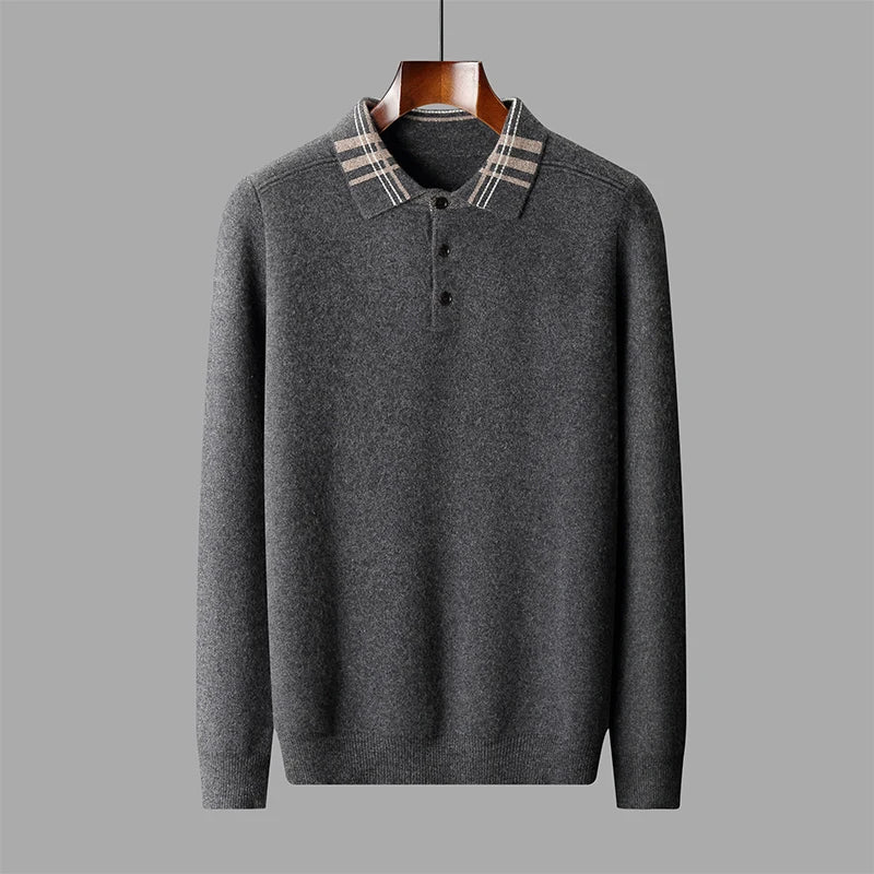 Florian | Herren Winter Klassischer Strick-Polopullover - Elle Zürich