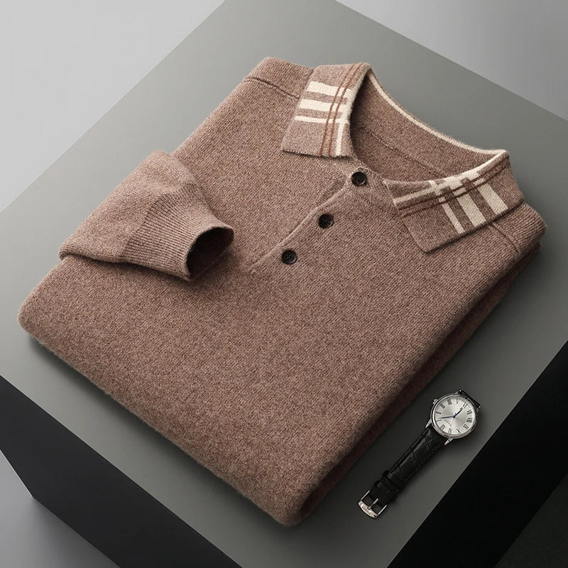 Florian | Herren Winter Klassischer Strick-Polopullover - Elle Zürich