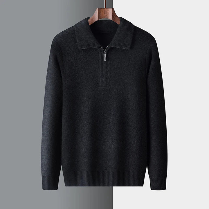 Malte | Herren Winter-Strickpullover mit Half-Zip - Elle Zürich