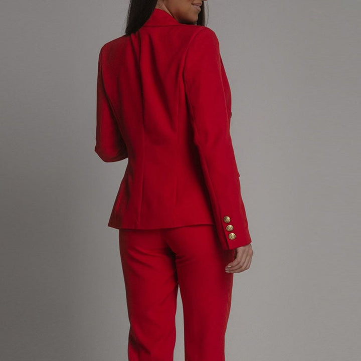 Greta | Damen Zweireihiges Blazer-Hosen-Set - Elle Zürich