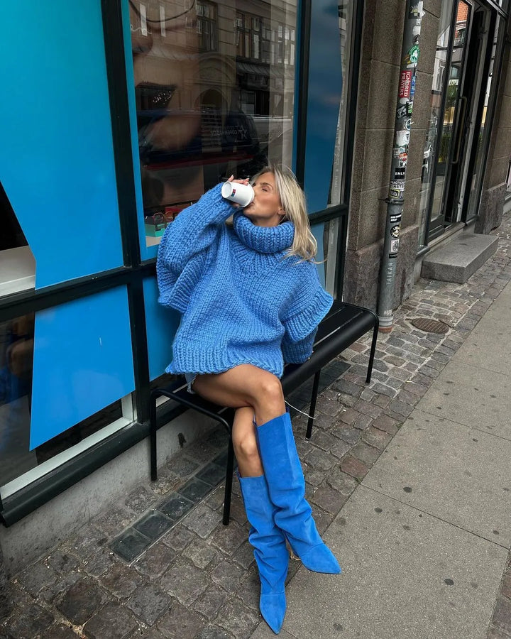 Maria | Damen Frühlings Oversize Strickkleid - Elle Zürich