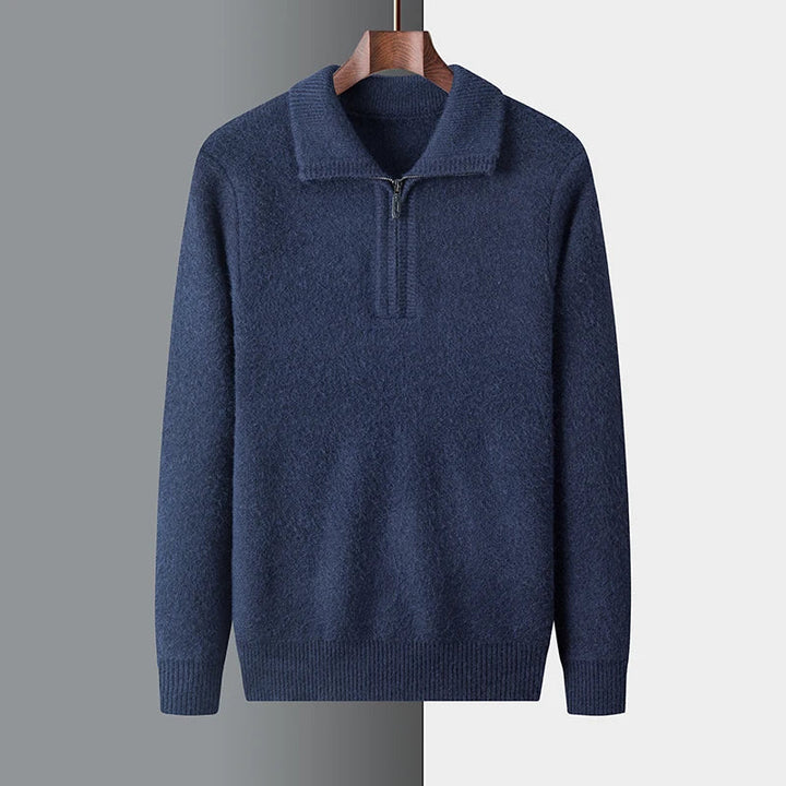 Malte | Herren Winter-Strickpullover mit Half-Zip - Elle Zürich