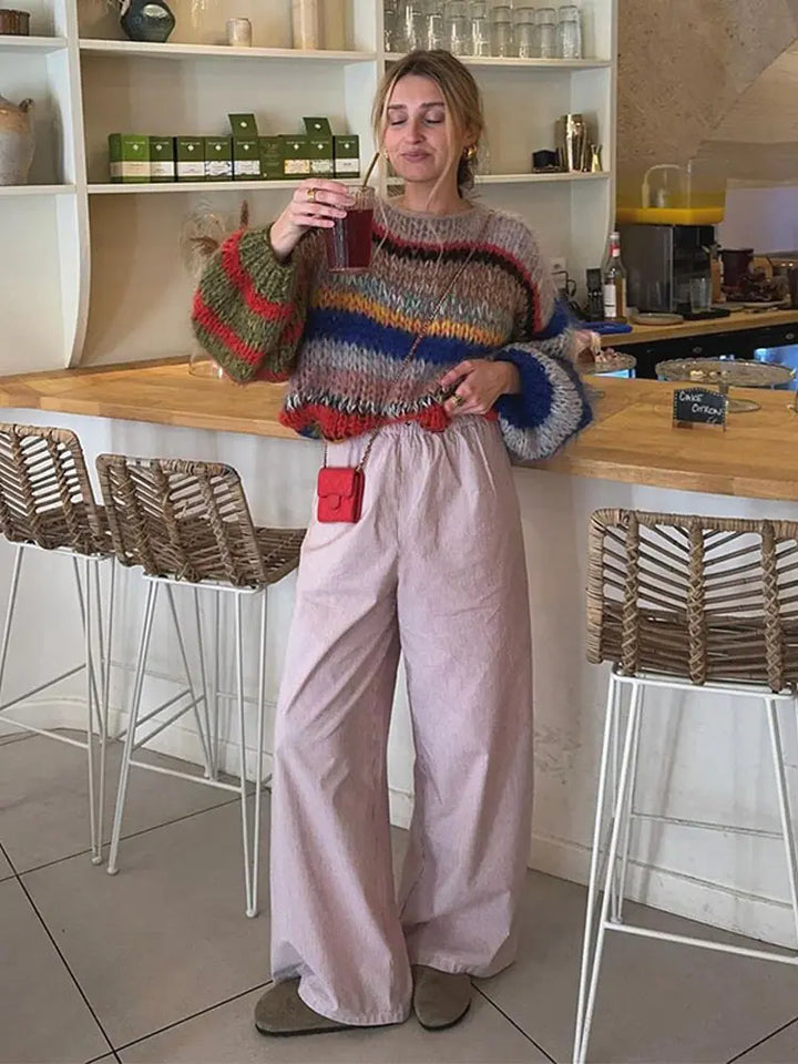 Frieda | Damen Winter Strickpullover in Mehrfarbig - Elle Zürich