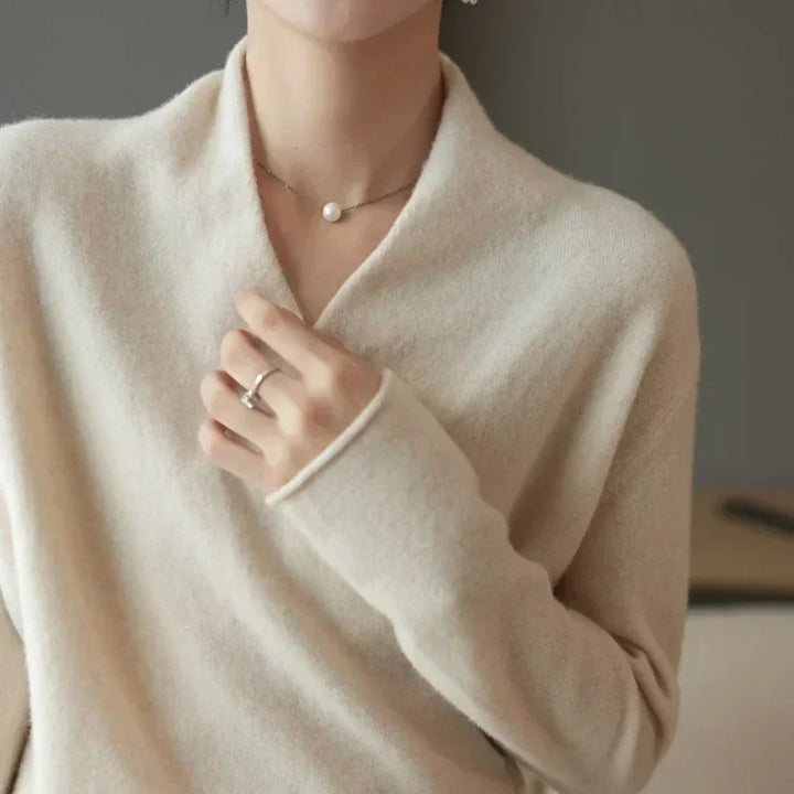 Felicia | Damen Frühlings-Wickelausschnitt-Stricktop - Elle Zürich