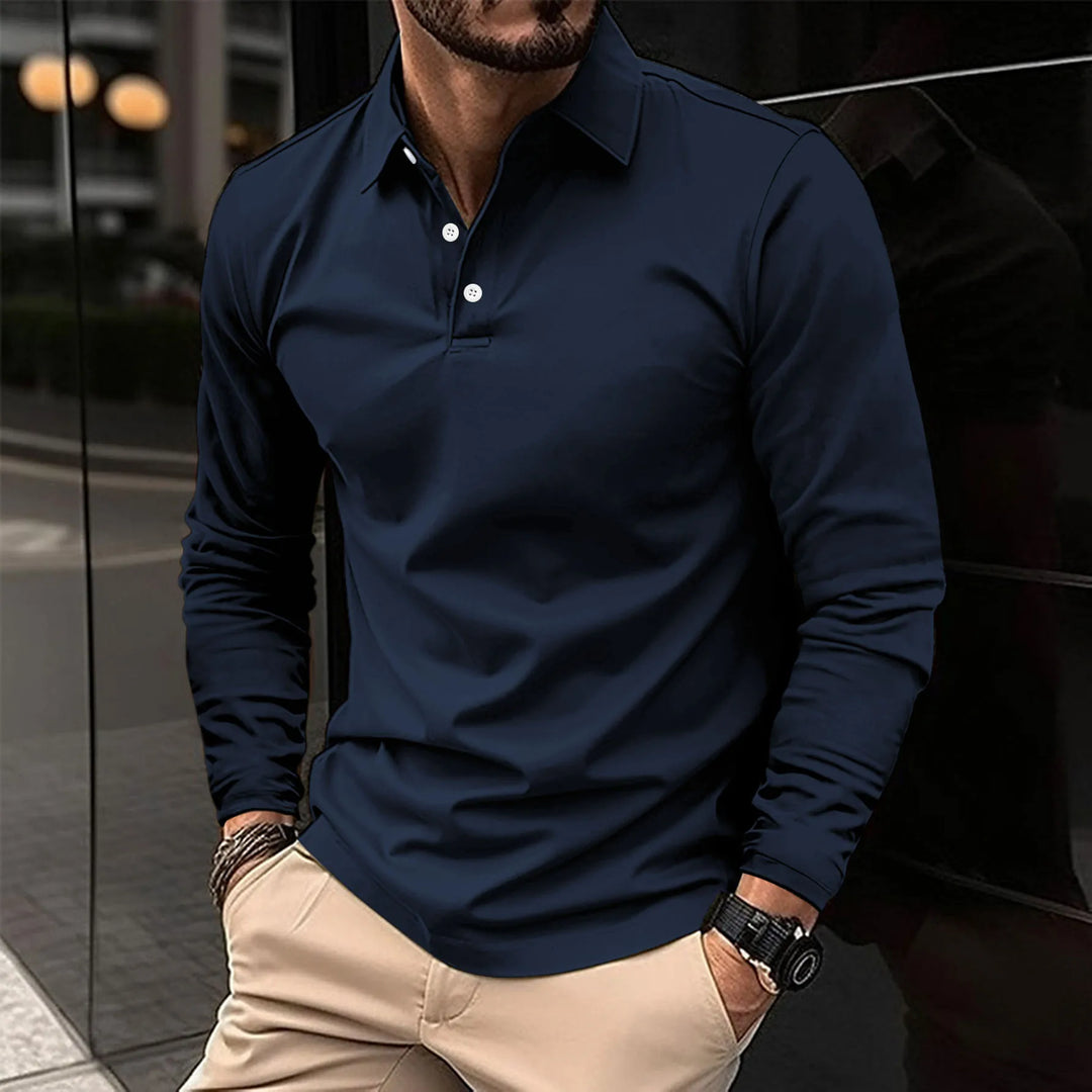 Gideon | Klassisches Langarm-Poloshirt - Elle Zürich