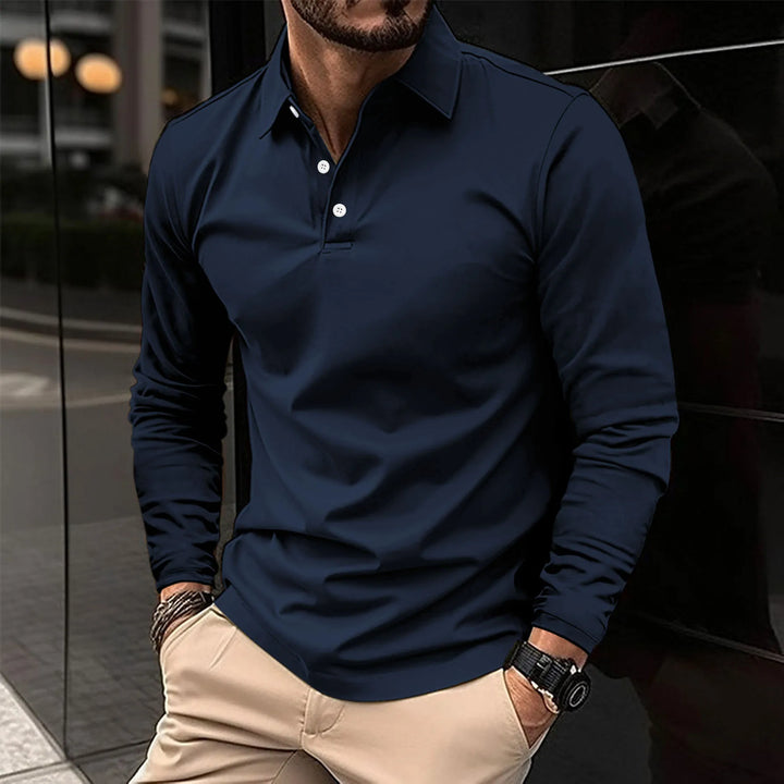 Gideon | Klassisches Langarm-Poloshirt - Elle Zürich