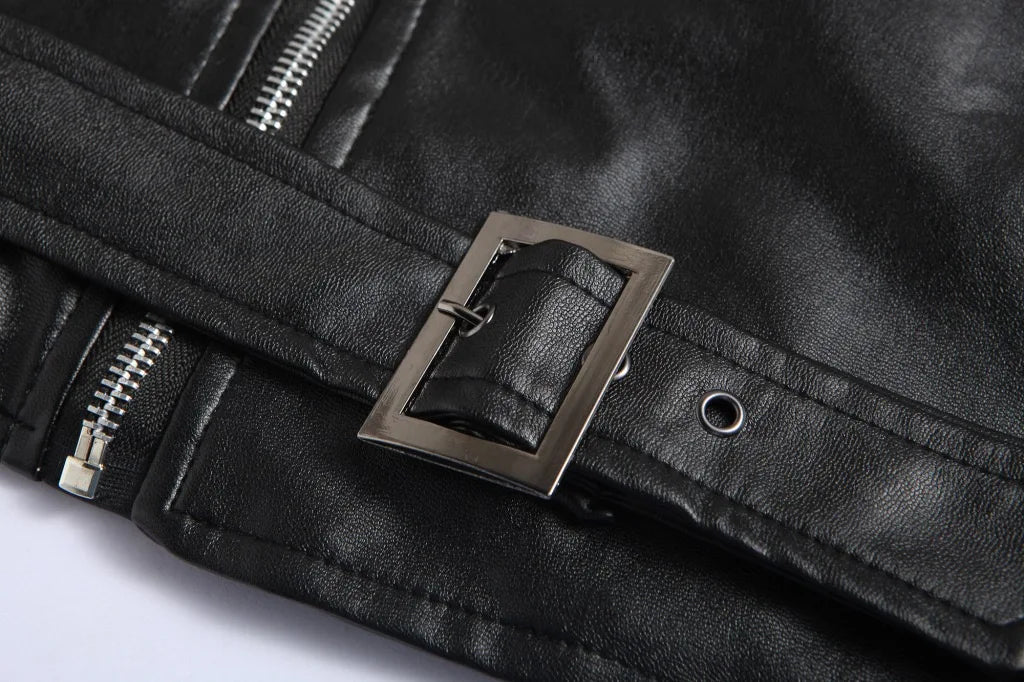 Austin | Herren Winter Leder-Bikerjacke mit Gürtel - Elle Zürich