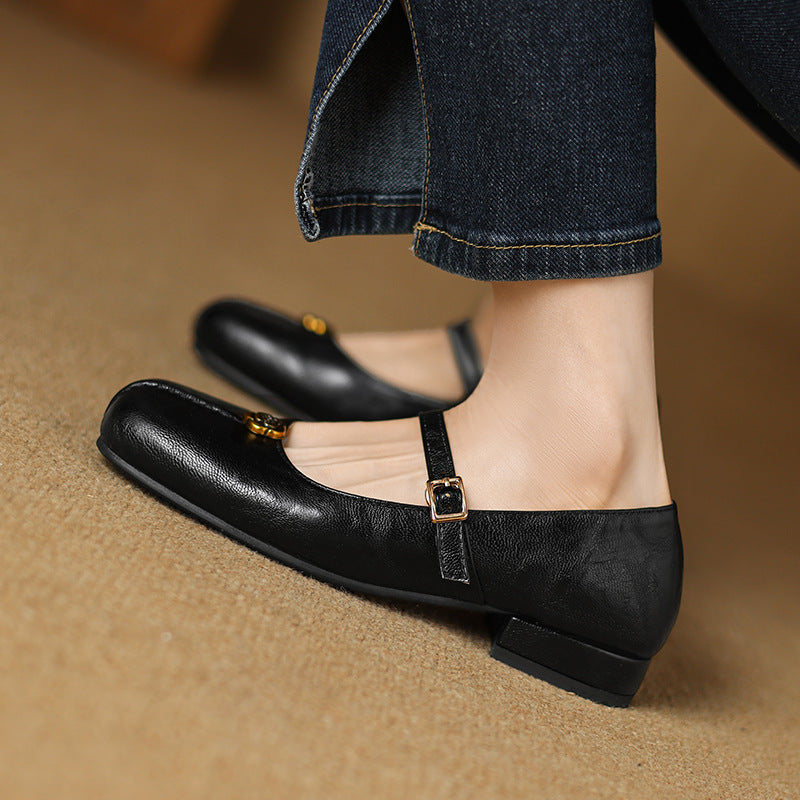 Dorothea | Damen Frühlings Ballerinas mit Riemen - Elle Zürich