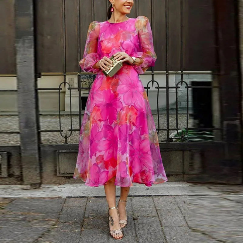 Alexa | Women’s Formal Floral Wedding Guest Dress - Elle Zürich