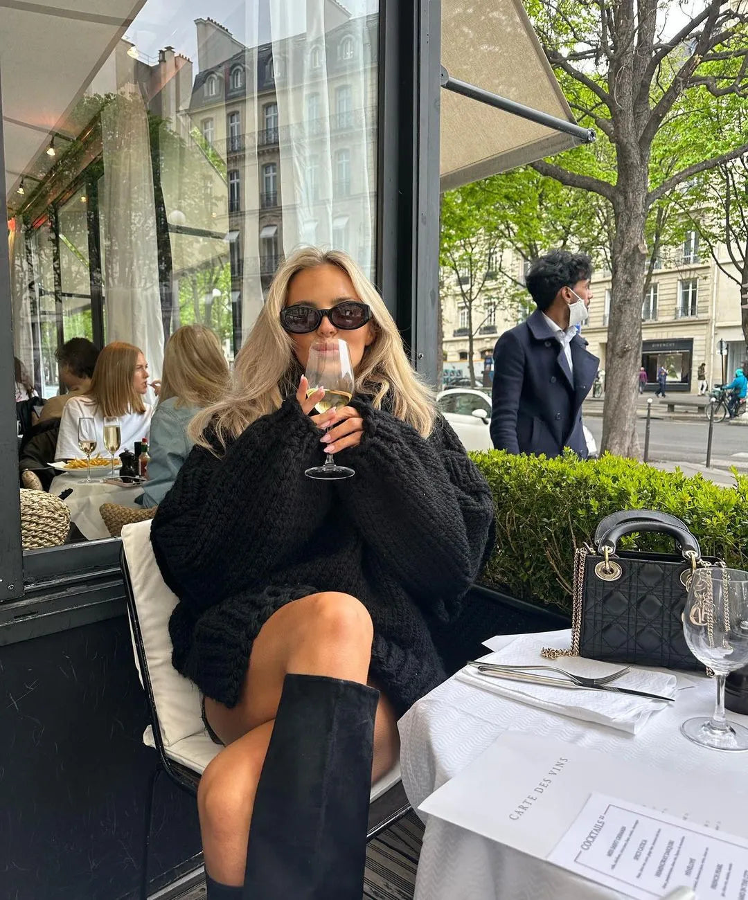 Maria | Damen Frühlings Oversize Strickkleid - Elle Zürich