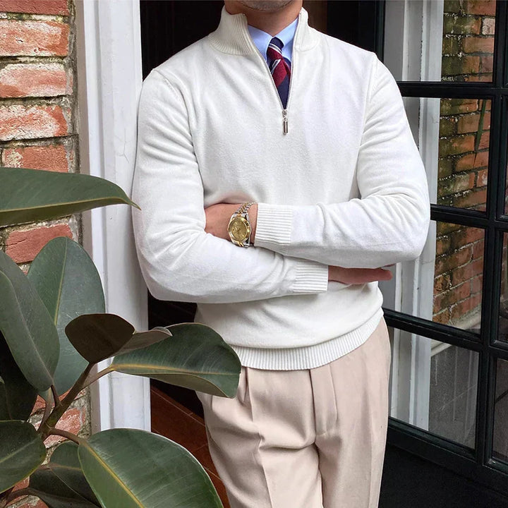 Elias | Herren Frühling Viertelzip Pullover - Elle Zürich