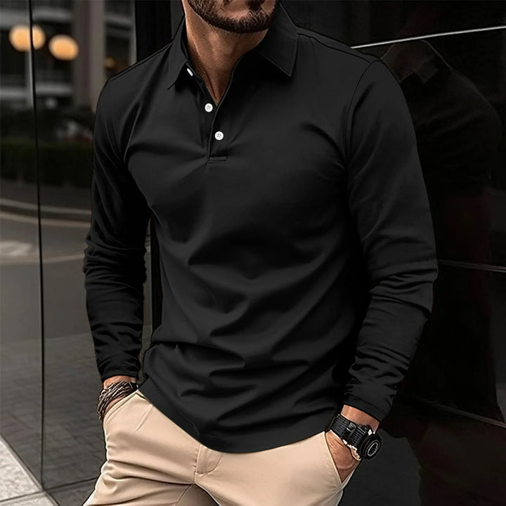 Gideon | Klassisches Langarm-Poloshirt - Elle Zürich