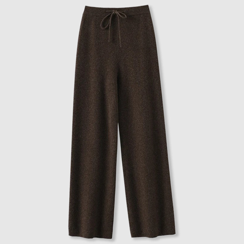 Eva | Women’s Winter Wide Leg Knit Pants - Elle Zürich