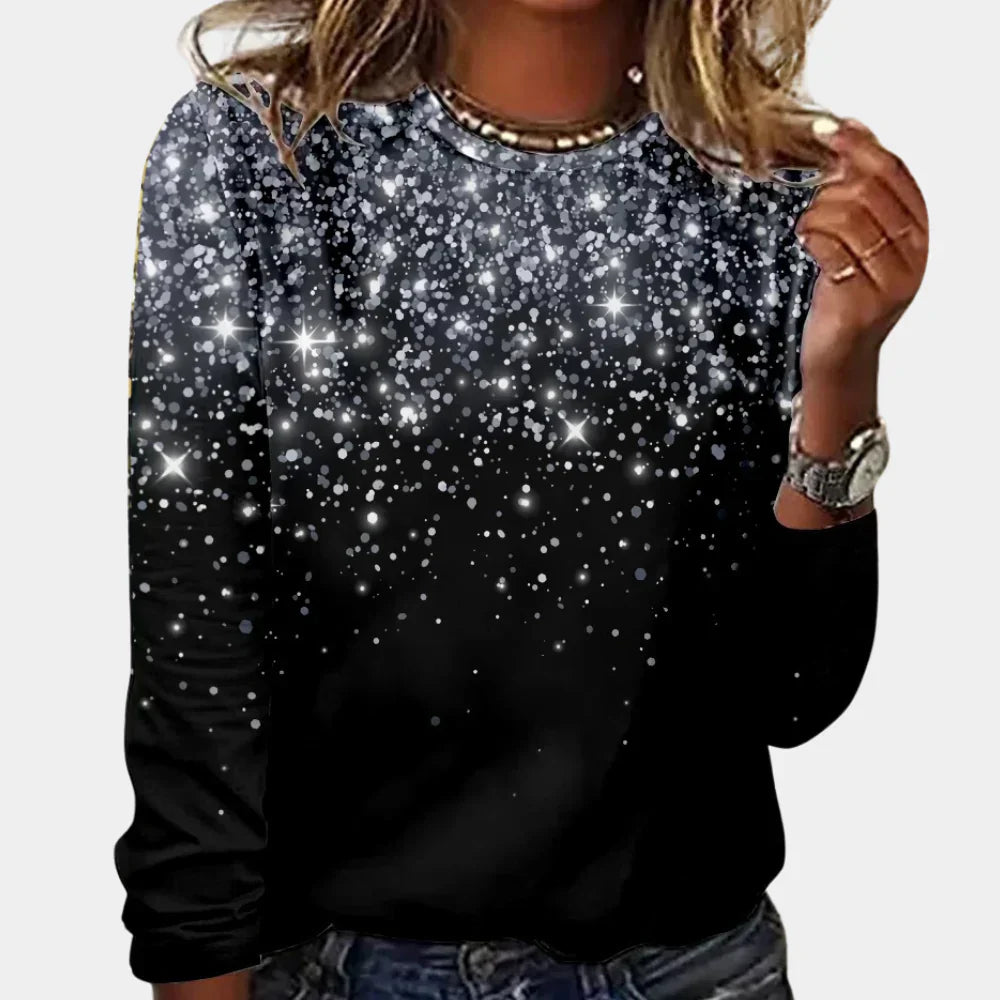 Nicole | Damen Weihnachts-Pullover mit funkelnden Sternen - Elle Zürich
