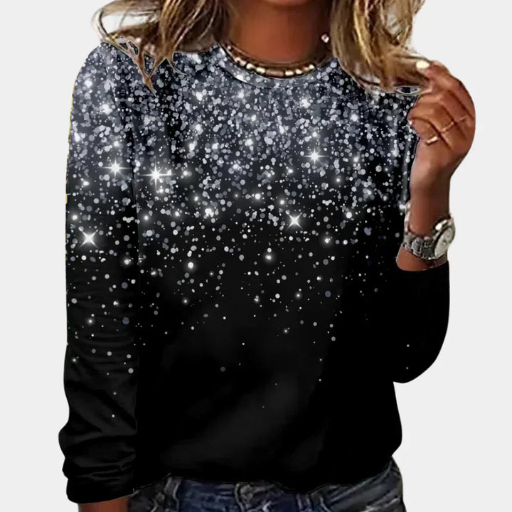 Nicole | Damen Weihnachts-Pullover mit funkelnden Sternen - Elle Zürich