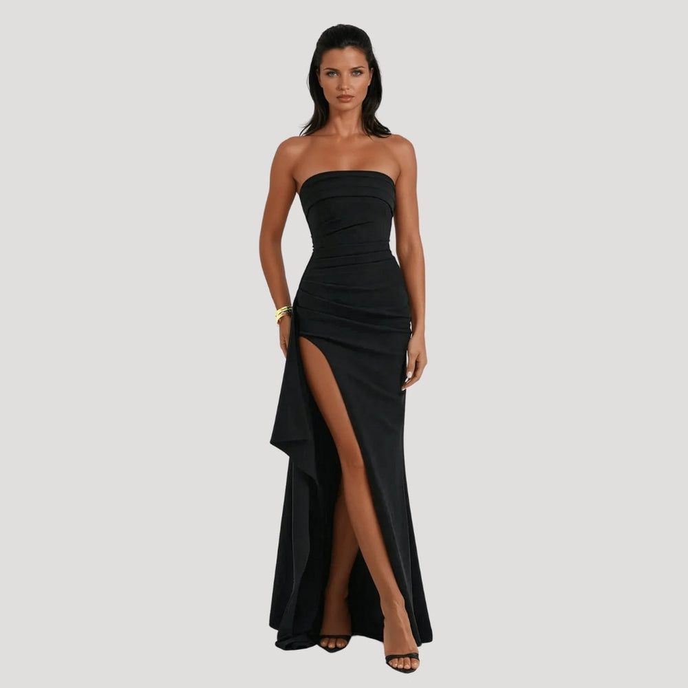 Clara | Women Wedding Guest Strapless Maxi Dress - Elle Zürich