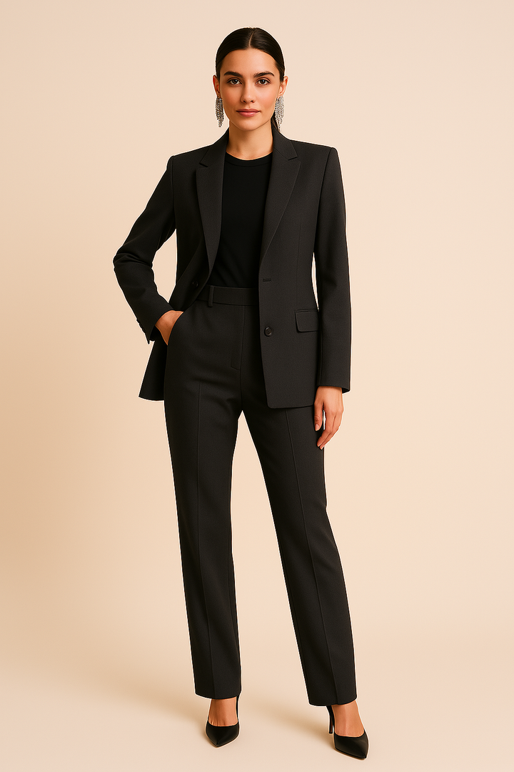 Elke | Damen Maßgeschneiderter Blazer mit Faltenhose, Zweiteiliges Set - Elle Zürich