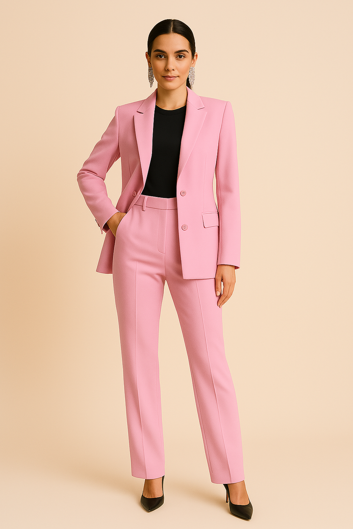 Elke | Damen Maßgeschneiderter Blazer mit Faltenhose, Zweiteiliges Set - Elle Zürich