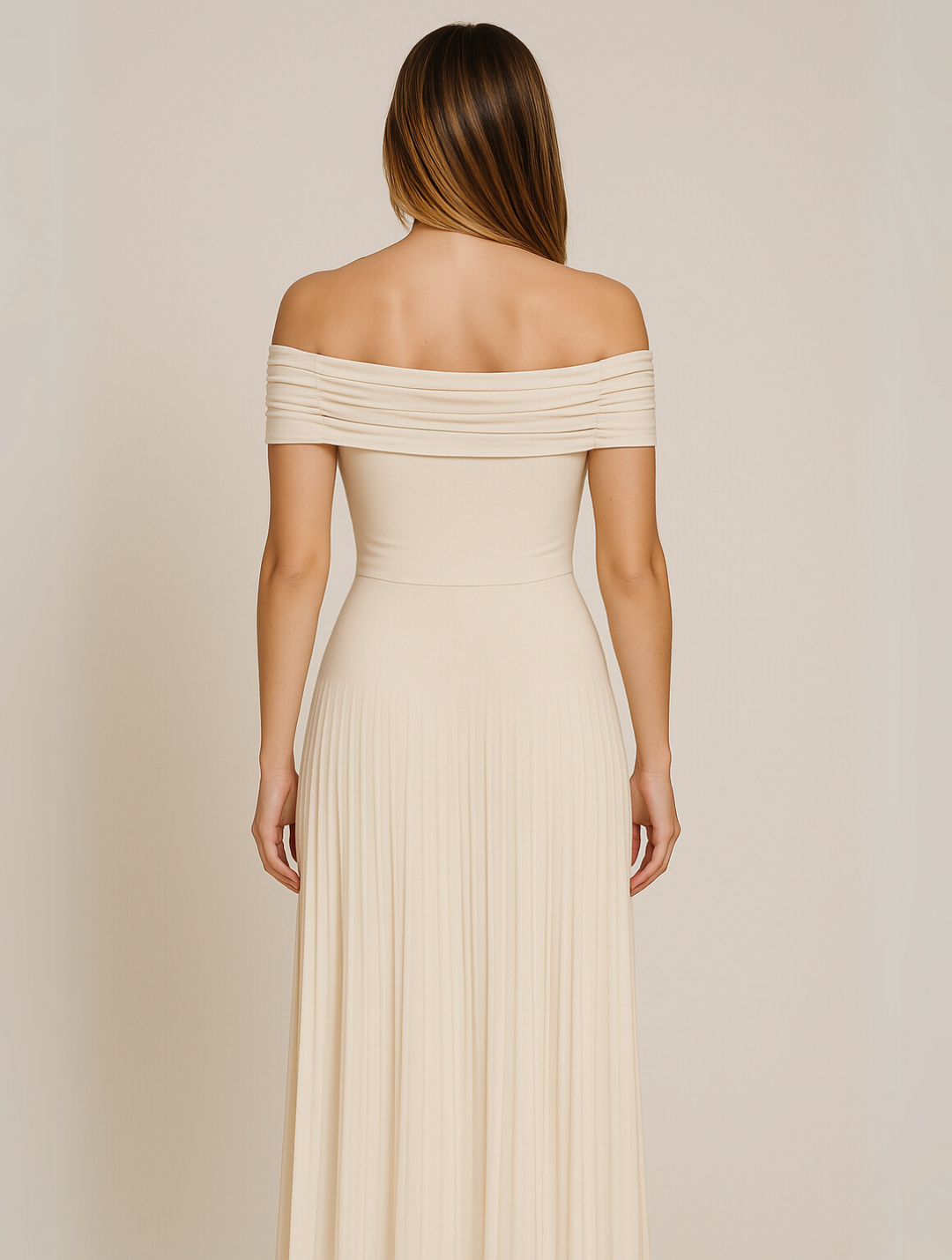Abigail | Damen Plissiertes Maxi-Hochzeitsgastkleid - Elle Zürich